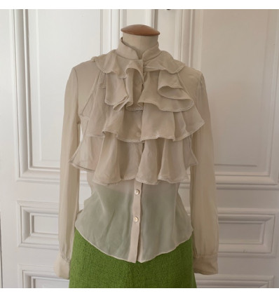 Blouse Valentino jabots froufrou TS