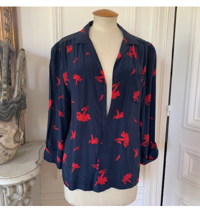Chemise/Veste soie vintage Ted Lapidus