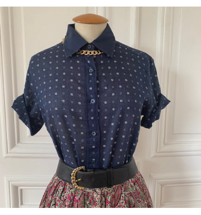 Blouse polo Celine vintage rétro T42