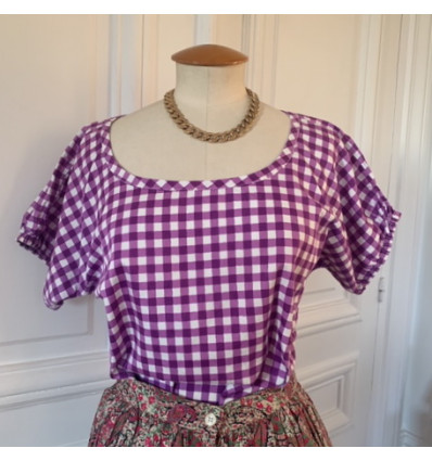Blouse Saint Laurent vintage vichy T42