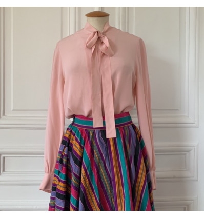 Blouse Jean Patou soie lavallière