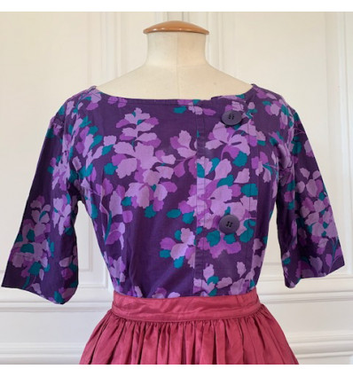 Blouse Yves Saint Laurent vintage imprimée fleurs