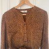 Blouse vintage Valentino leopard soie