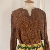 Blouse vintage Valentino leopard soie