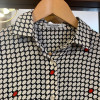 Blouse Guy Laroche soie graphique manches courtes
