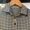 Blouse Guy Laroche soie graphique manches courtes