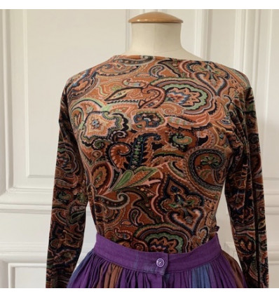Top Irié vintage imprimé cachemire TS