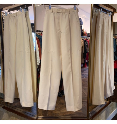 Pantalon Saint Laurent vintage laine écru TS/38