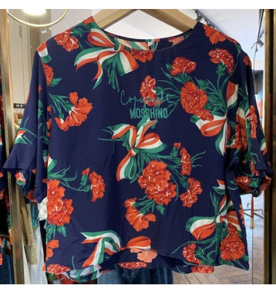 Top Moschino vintage 1988 TS fleurs