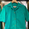 Robe Celine vintage denim vert emeraude T38