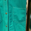 Robe Celine vintage denim vert emeraude T38