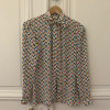 Blouse Saint-Laurent vintage fleurs 70s TS