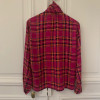 Blouse Saint Laurent vintage tartan lavallière