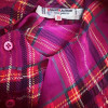 Blouse Saint Laurent vintage tartan lavallière