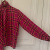 Blouse Saint Laurent vintage tartan lavallière