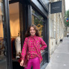 Blouse Saint Laurent vintage tartan lavallière