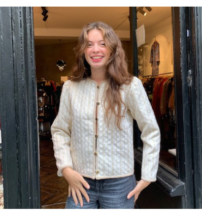 Veste matelassée vintage Saint-Laurent lurex