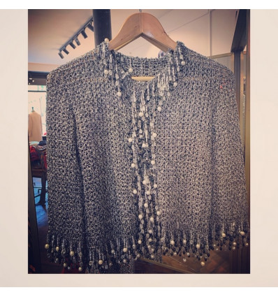 Pull maille et pampilles Loris Azzaro vintage