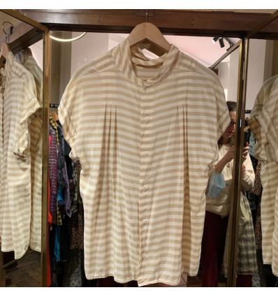 Blouse Max Mara soie vintage rayures